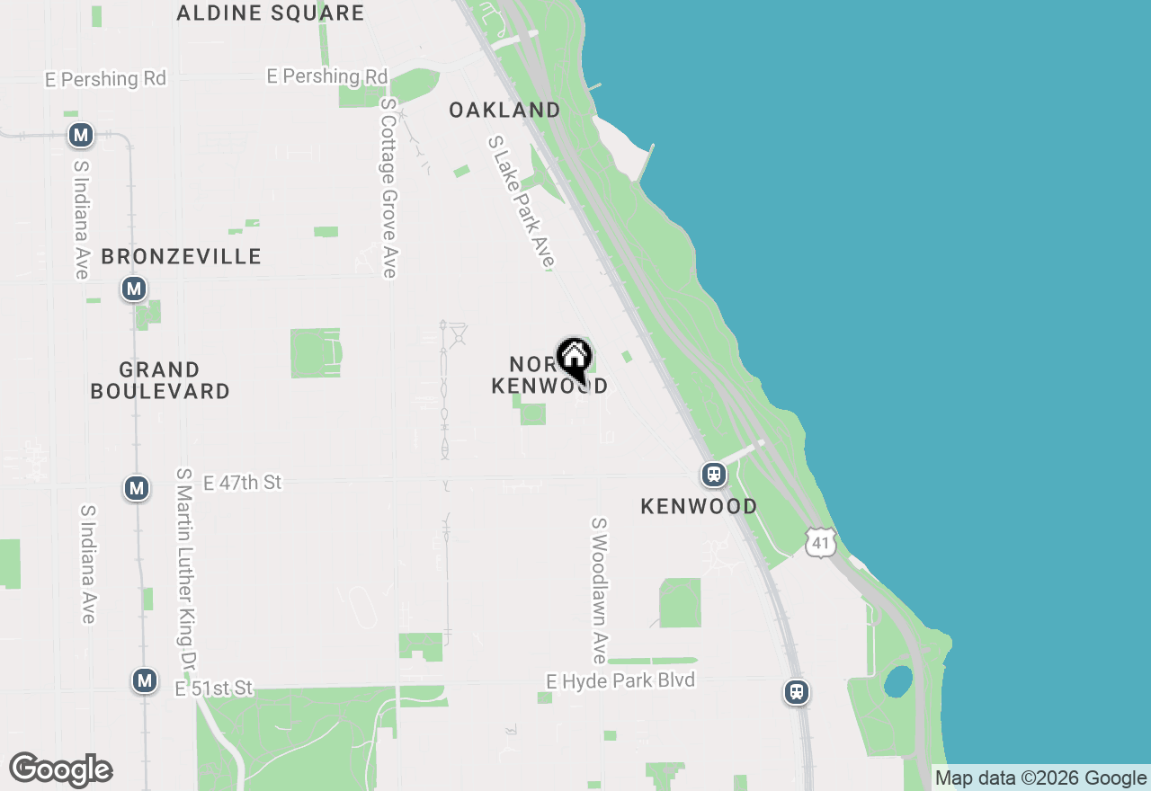 Map of 4530 S Woodlawn Avenue #1004, Chicago, IL 60653