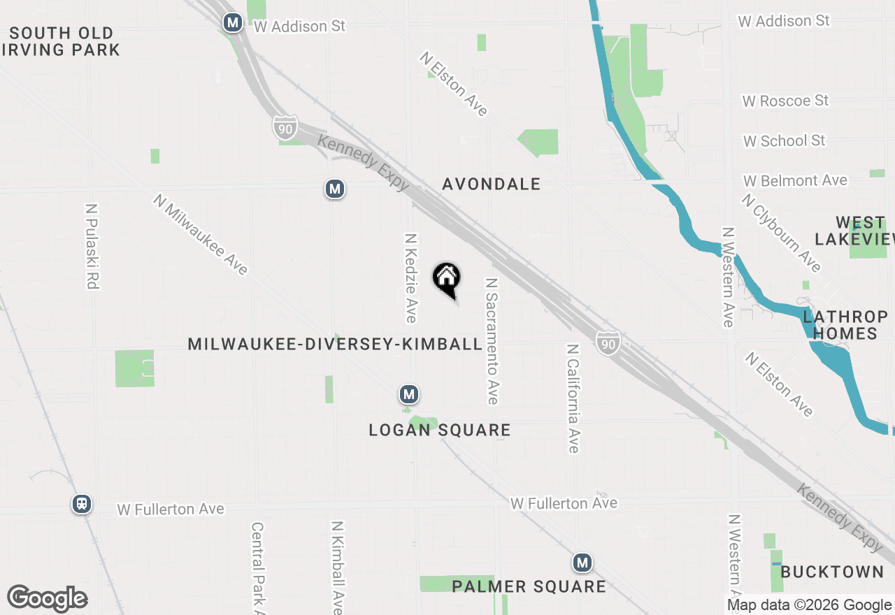 Map of 3107 W George Street #3, Chicago, IL 60618