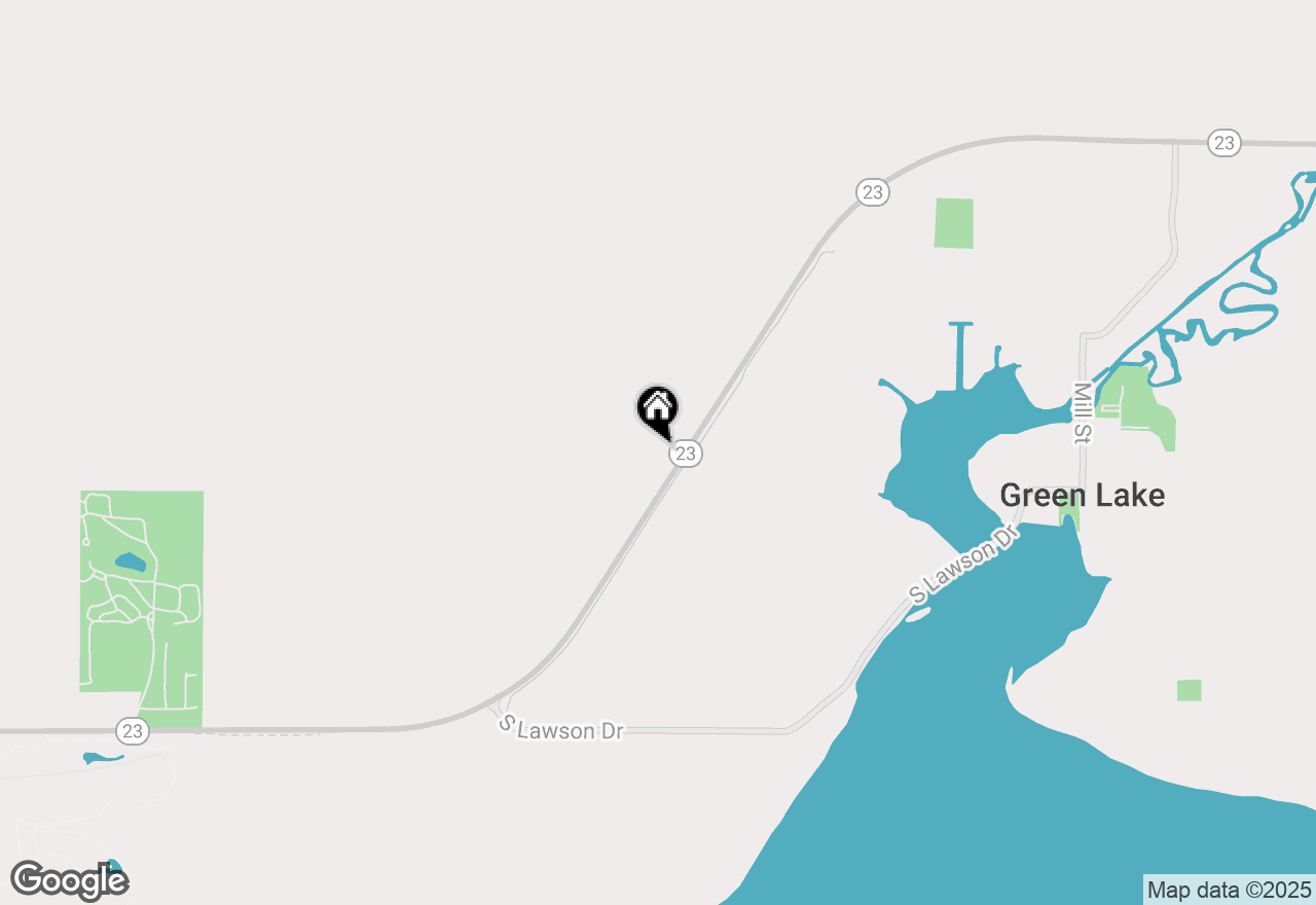 Map of N5942 Cass Court, Green Lake, WI 54941