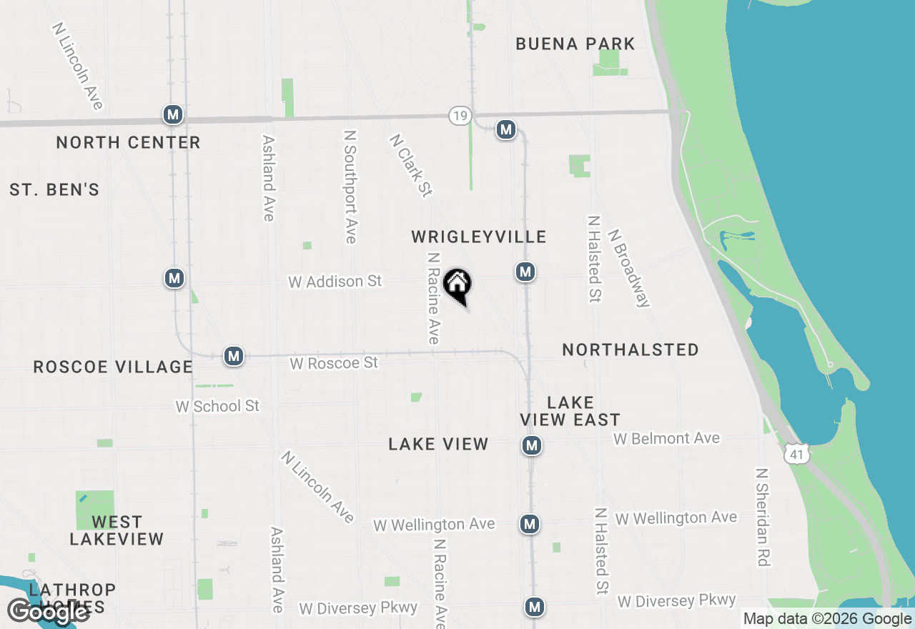 Map of 1130 W Cornelia Avenue #D, Chicago, IL 60657