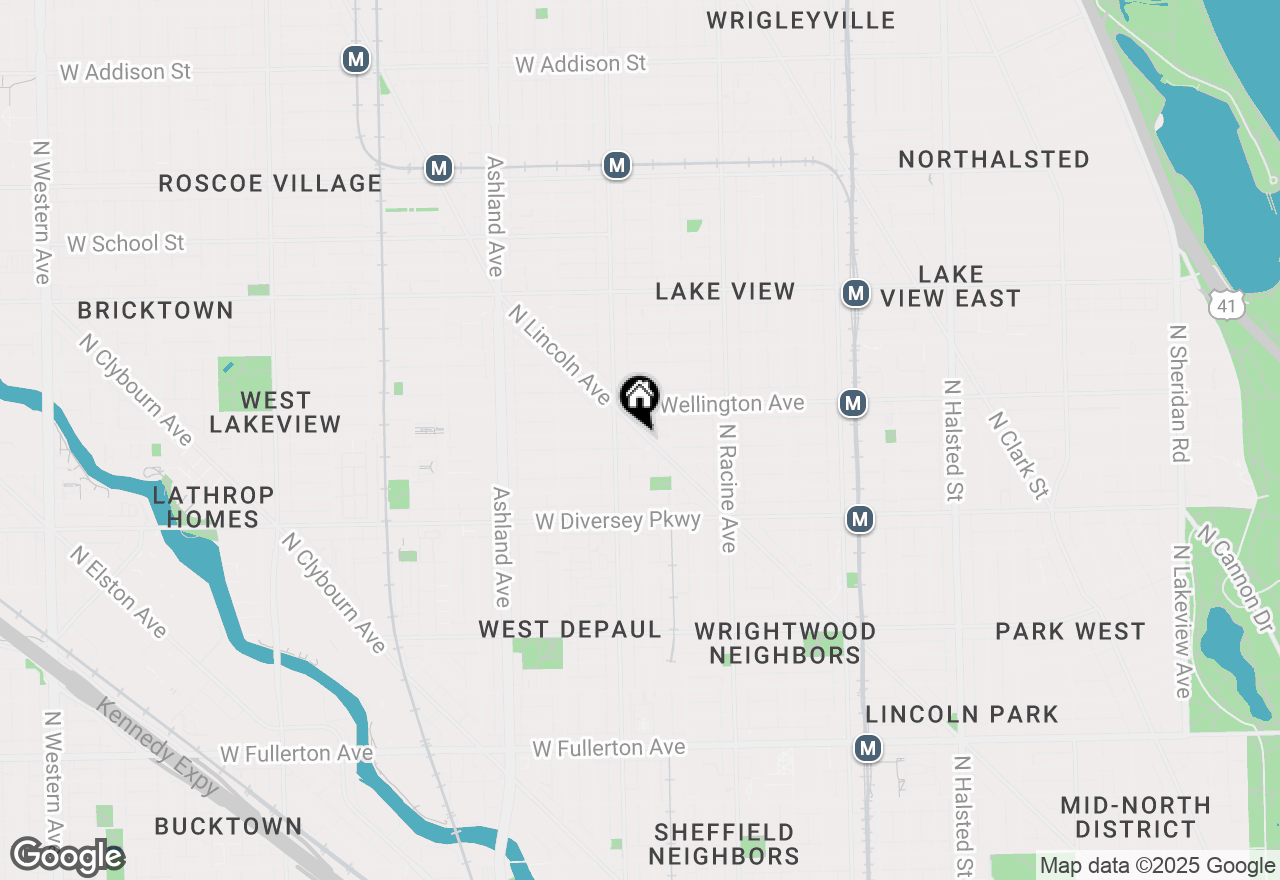 Map of 2936 N Lincoln Avenue #4N, Chicago, IL 60657