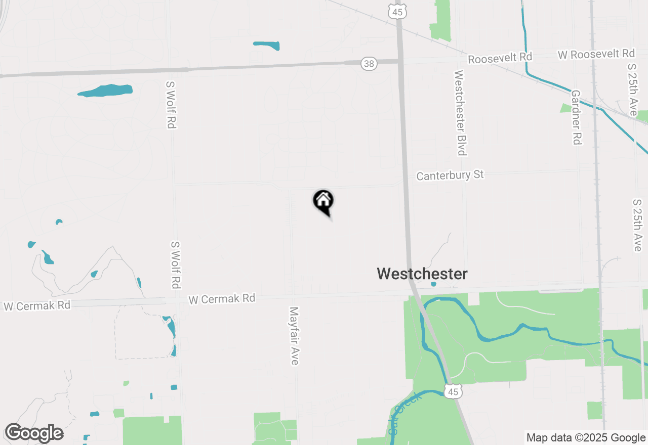 Map of 1811 Downing Avenue, Westchester, IL 60154