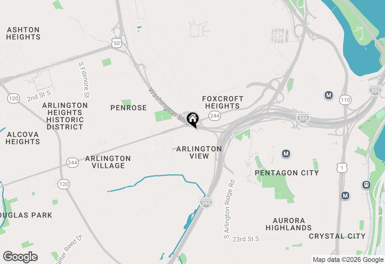 Map of 1645 10th Street S, Arlington, VA 22204
