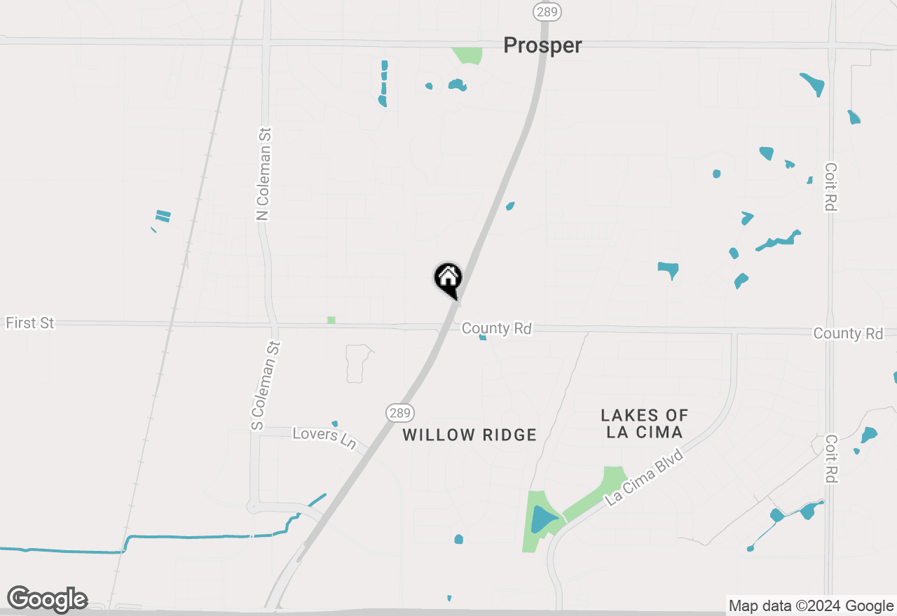 Map of 210 S Preston Road, Prosper, TX 75078