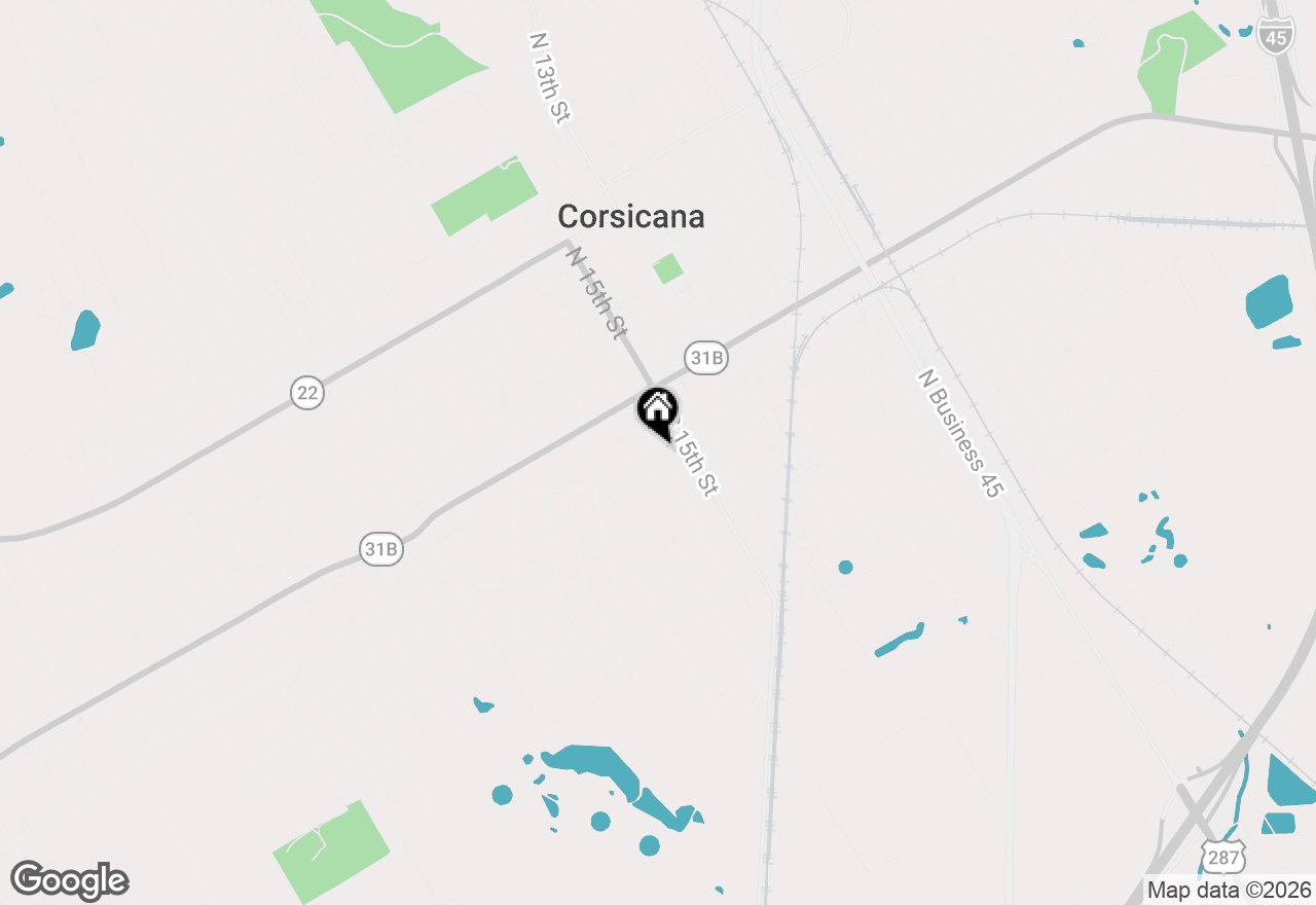 Map of 613 W 9th Avenue #A AND B, Corsicana, TX 75110