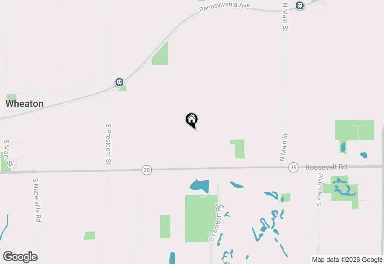 Map of 1912 E Willow Avenue, Wheaton, IL 60187