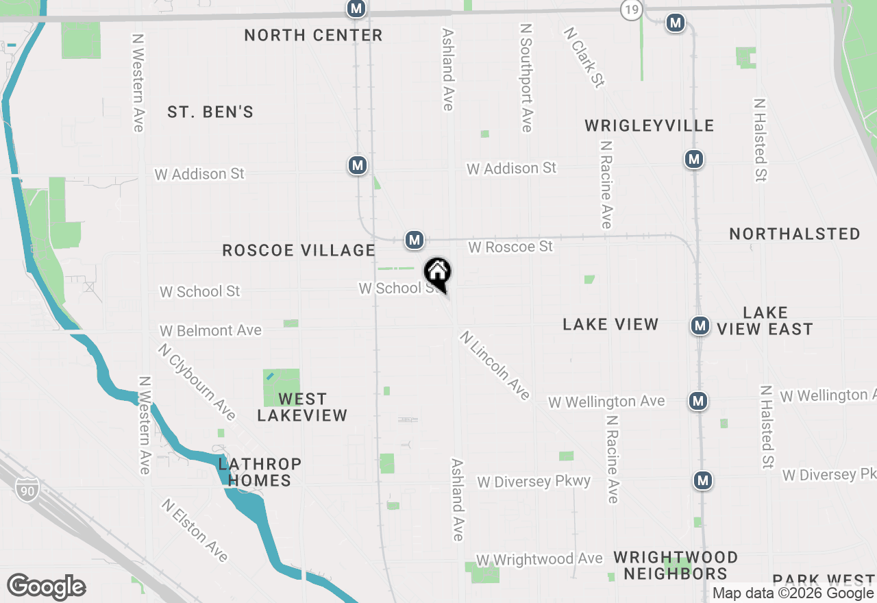 Map of 3244 N Lincoln Avenue #4S, Chicago, IL 60657