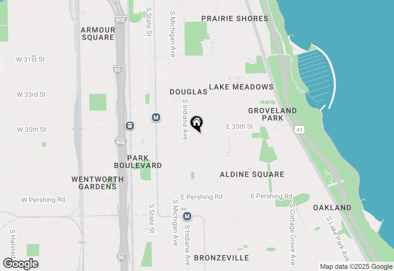 Map of 3529 S Prairie Avenue, Chicago, IL 60653