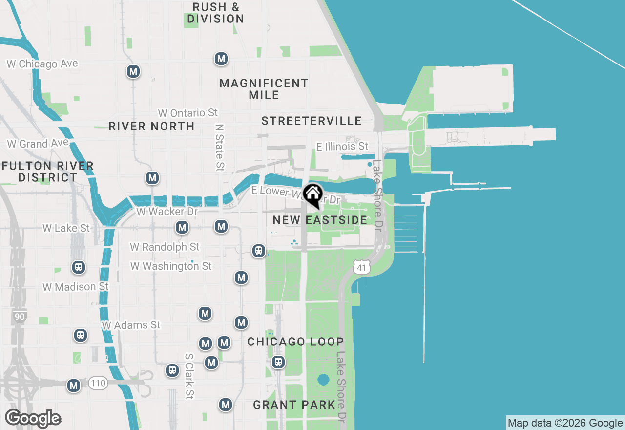 Map of 225 N Columbus Drive #6604, Chicago, IL 60601