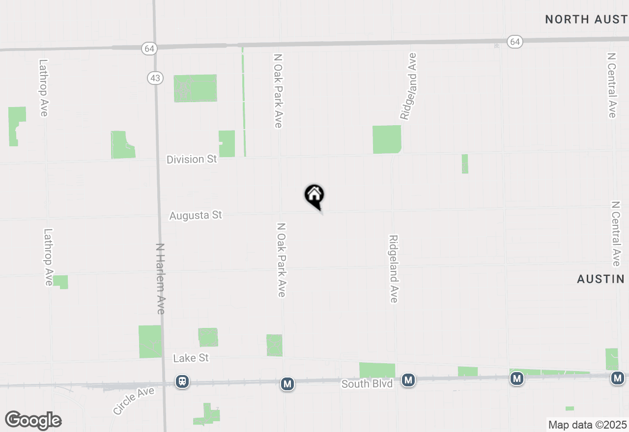 Map of 647 Linden Avenue, Oak Park, IL 60302