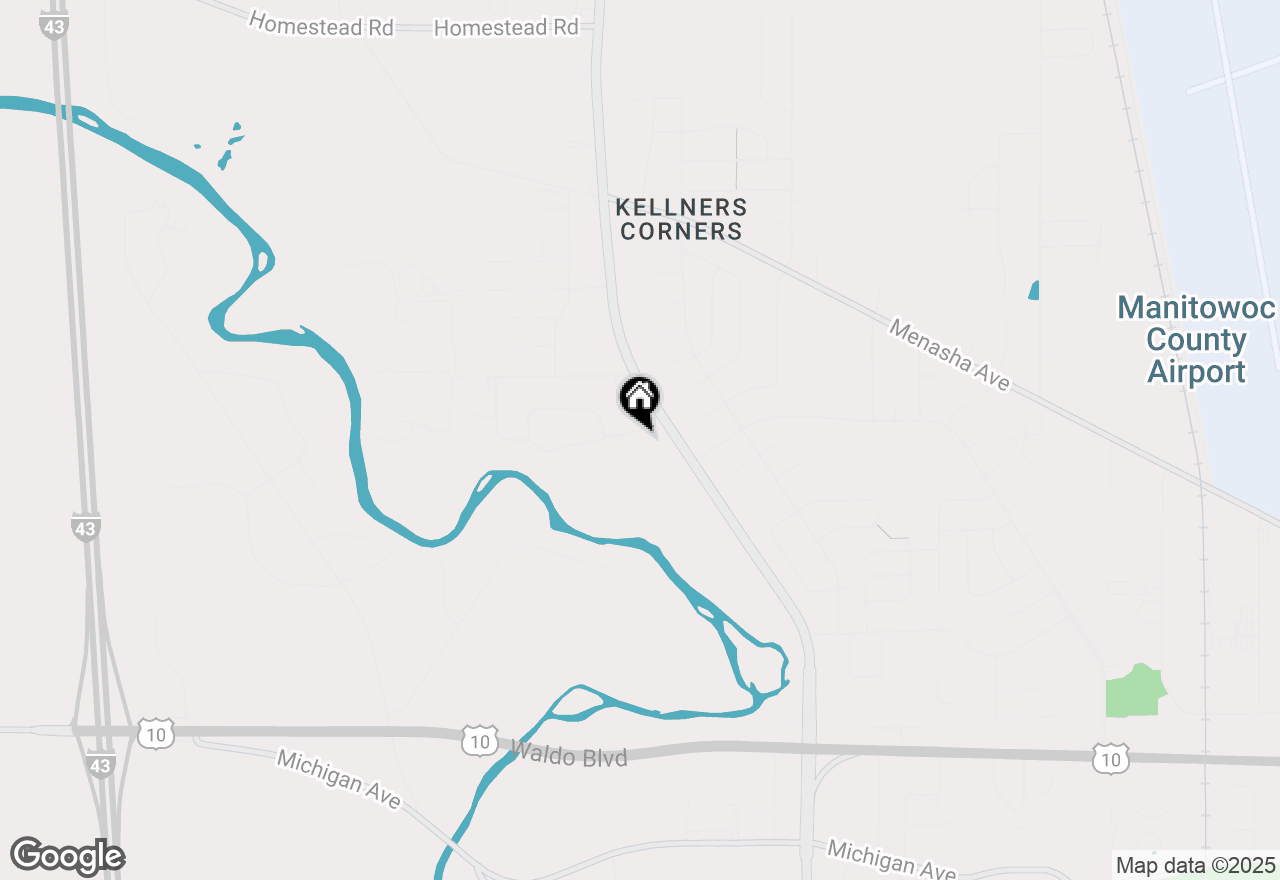 Map of 4705 River Heights Dr, Manitowoc, WI 54220