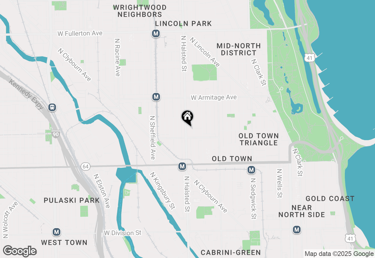 Map of 1835 N Halsted Street #3, Chicago, IL 60614