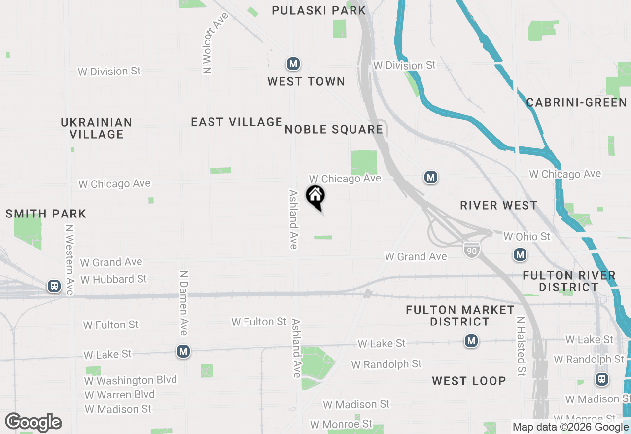Map of 1480 W Erie Street #3F, Chicago, IL 60642