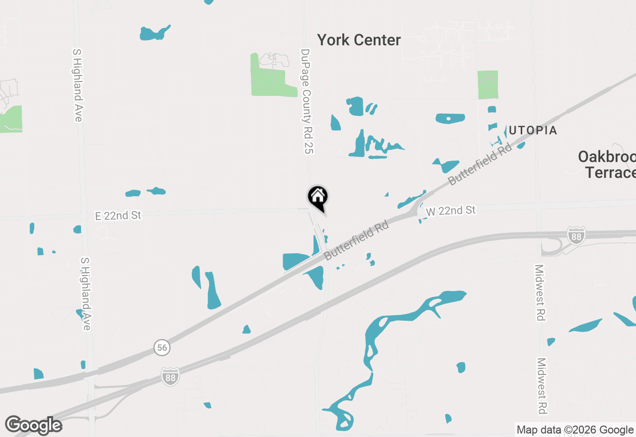 Map of 2 N Tower Road, Oak Brook, IL 60523