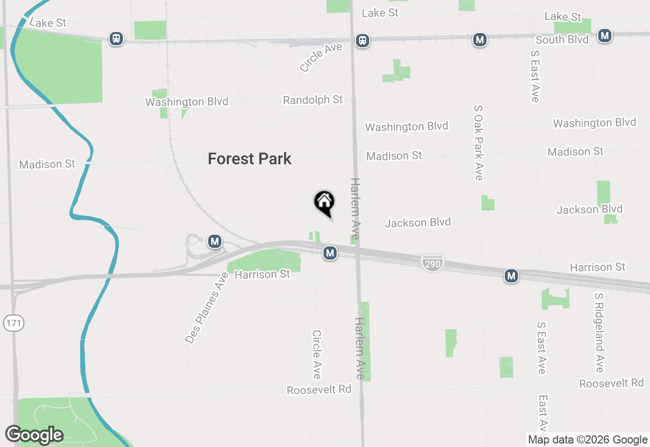 Map of 615 Marengo Avenue, Forest Park, IL 60130