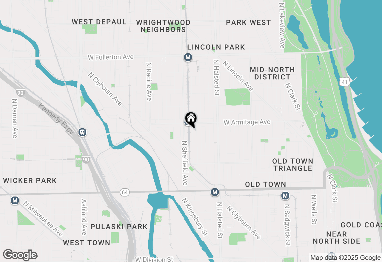 Map of 1944 N Bissell Street #G, Chicago, IL 60614