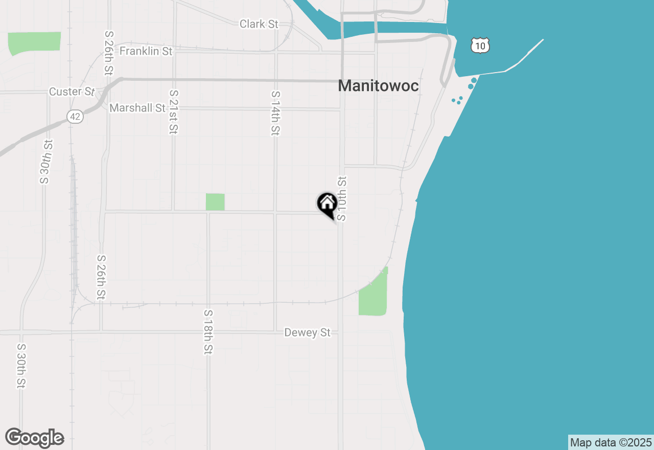 Map of 1022 Manila St, Manitowoc, WI 54220