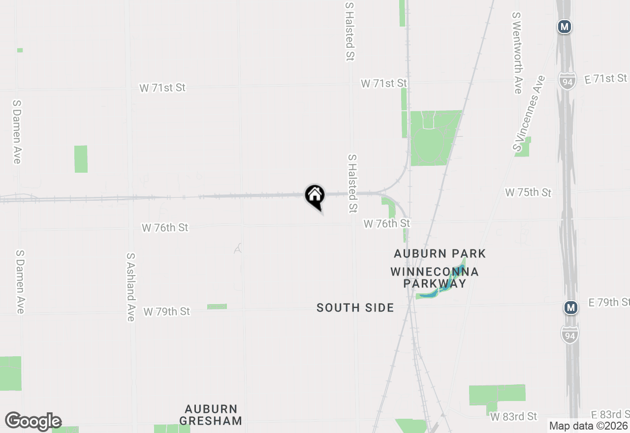Map of 7537 S Sangamon Street, Chicago, IL 60620