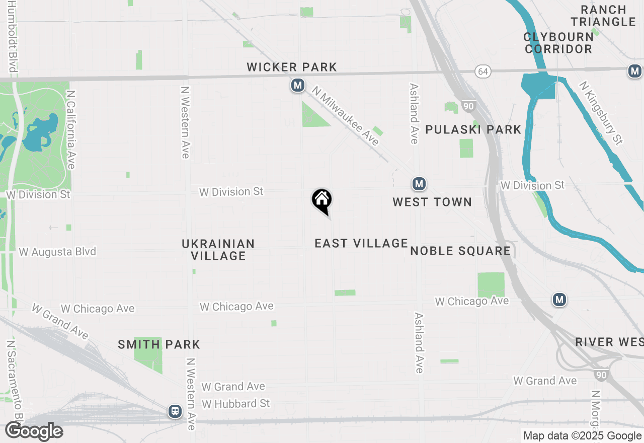 Map of 1057 N Winchester Avenue #2, Chicago, IL 60622
