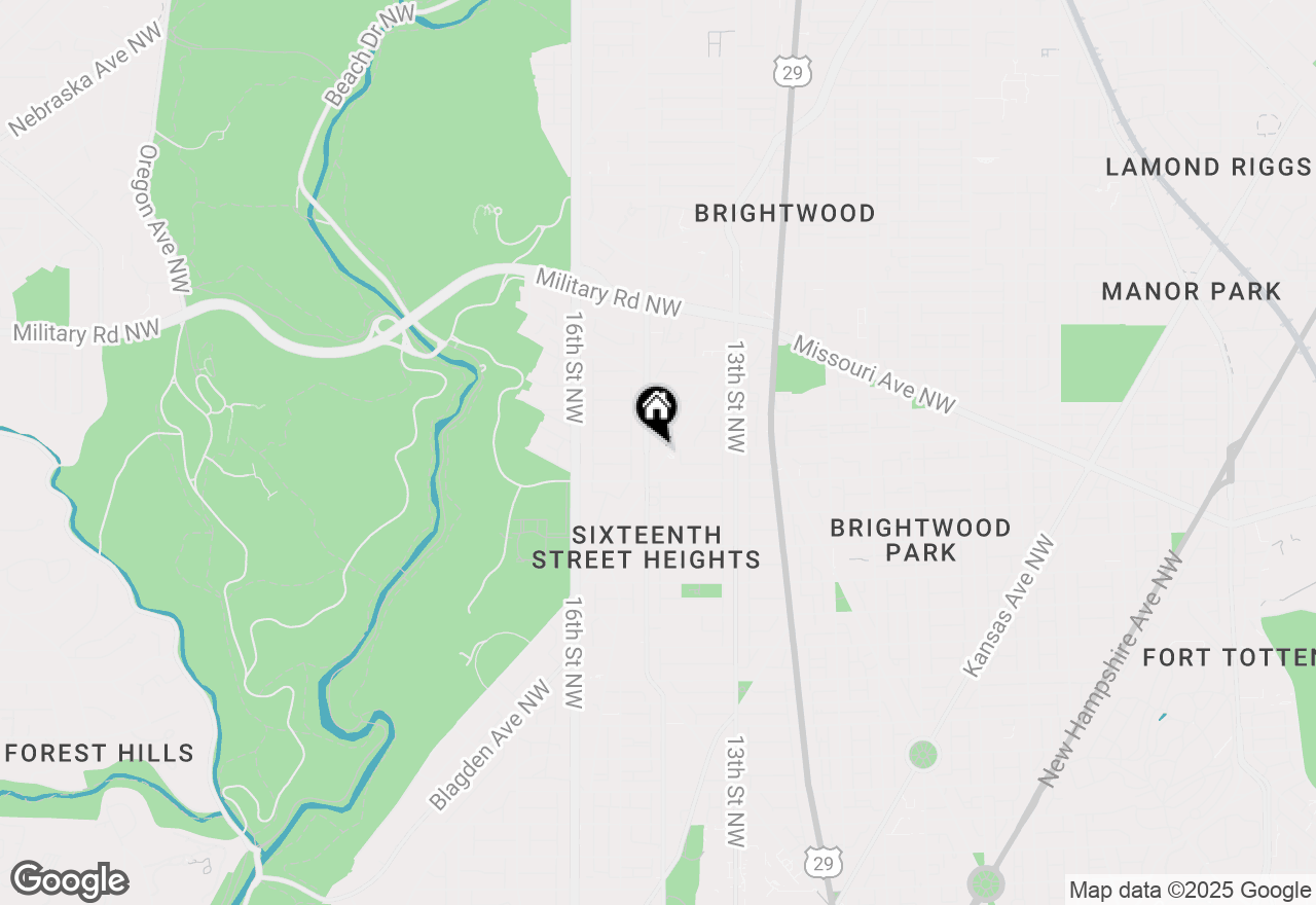 Map of 1352 Longfellow Street Nw #302, Washington, DC 20011