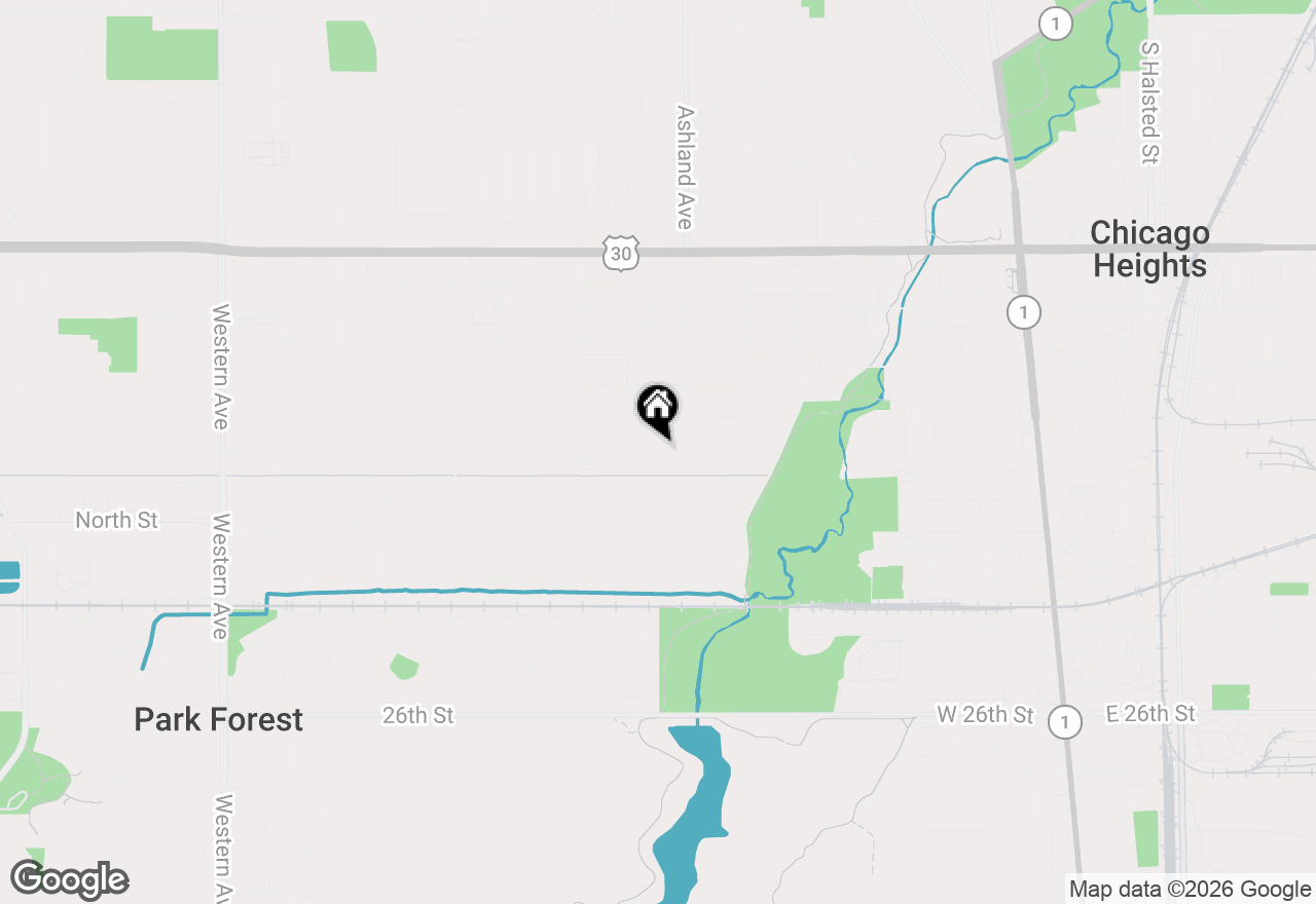 Map of 353 W Hickory Street, Chicago Heights, IL 60411