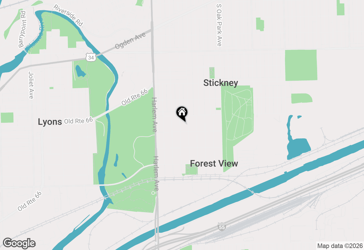 Map of 4327 Wenonah Avenue, Stickney, IL 60402