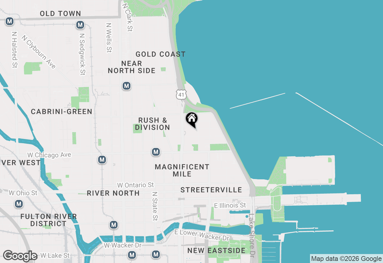 Map of 175 E Delaware Place #4807, Chicago, IL 60611