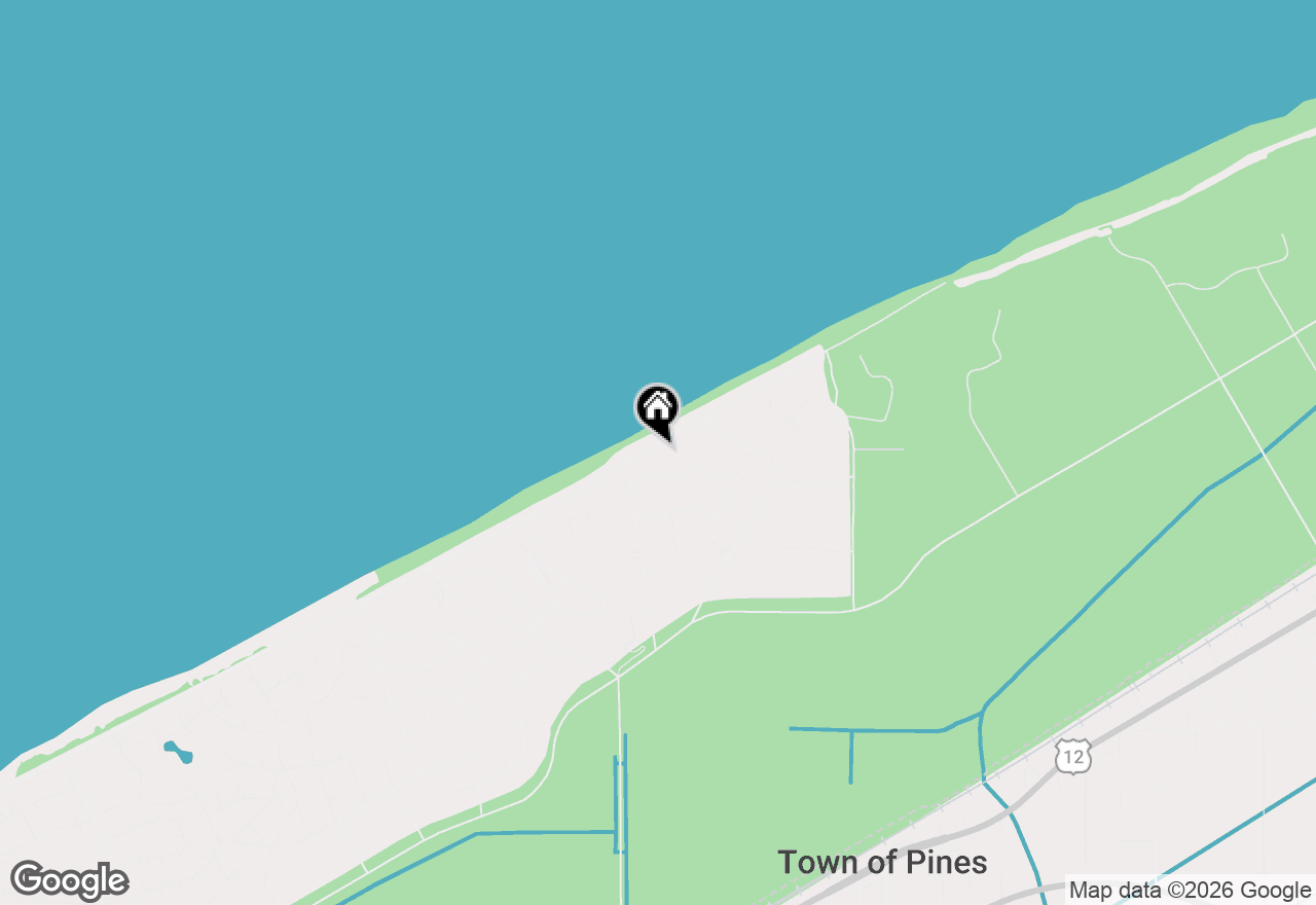 Map of 711 E Lake Front Drive, Beverly Shores, IN 46301