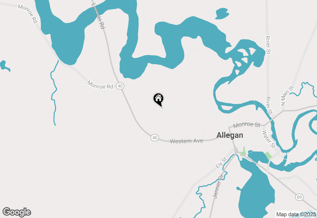 Map of 507 Delano Street, Allegan, MI 49010