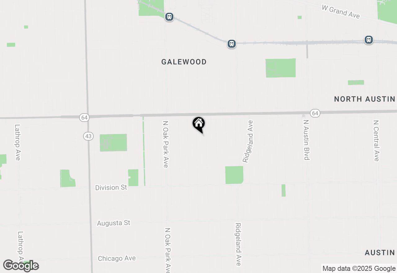 Map of 1131 N East Avenue, Oak Park, IL 60302