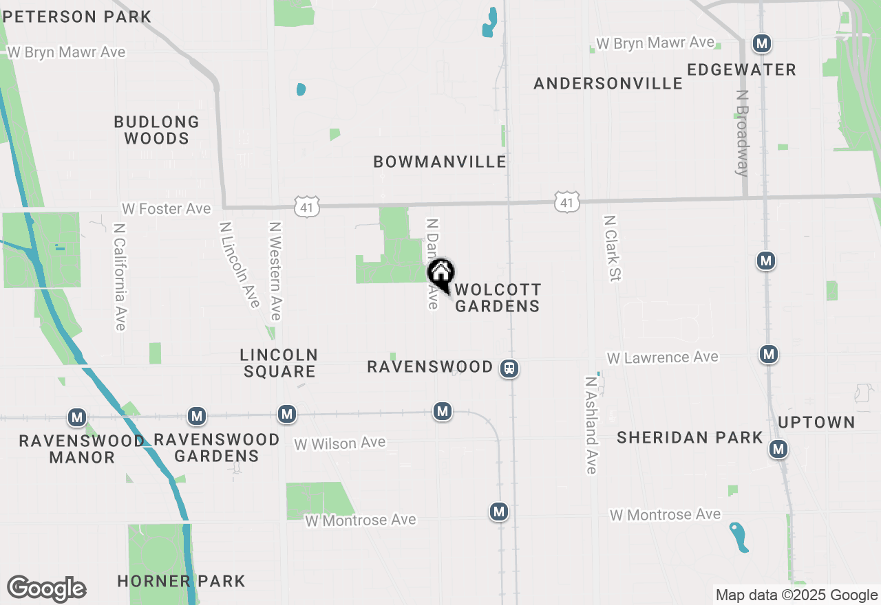 Map of 4927 N Damen Avenue #3F, Chicago, IL 60625