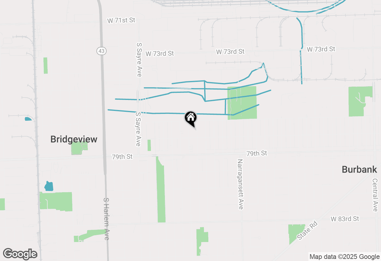 Map of 7721 Normandy Avenue, Burbank, IL 60459