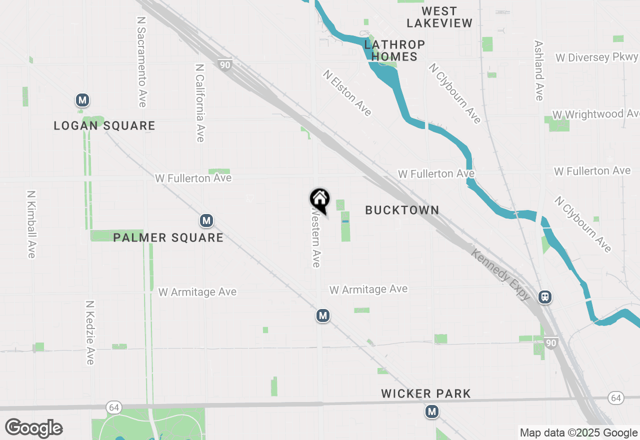 Map of 2207 N Western Avenue #2C, Chicago, IL 60647