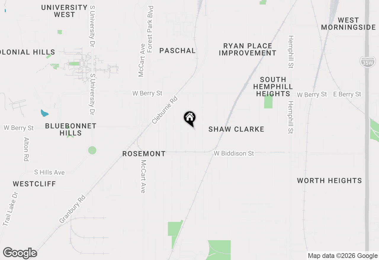 Map of 3320 Stanley Avenue, Fort Worth, TX 76110