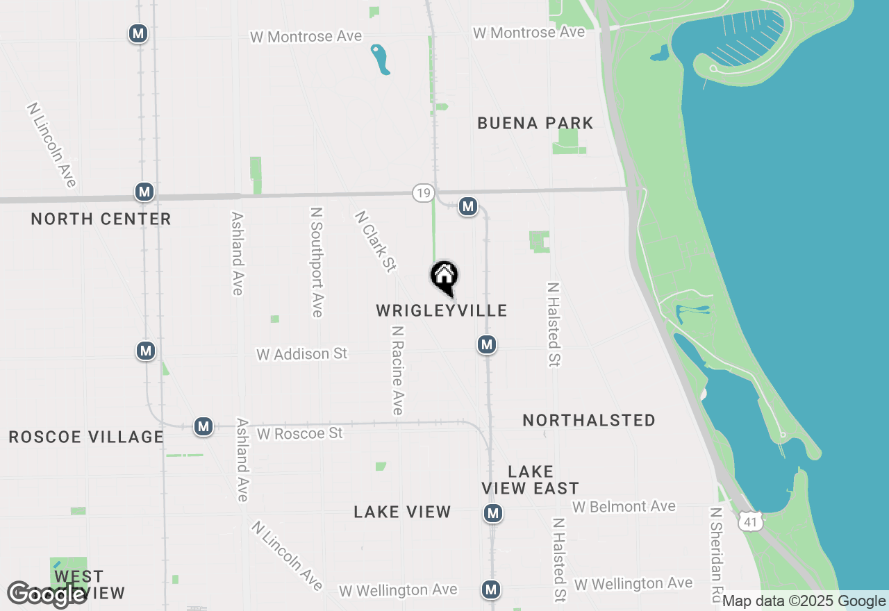 Map of 1048 W Waveland Avenue #G, Chicago, IL 60613