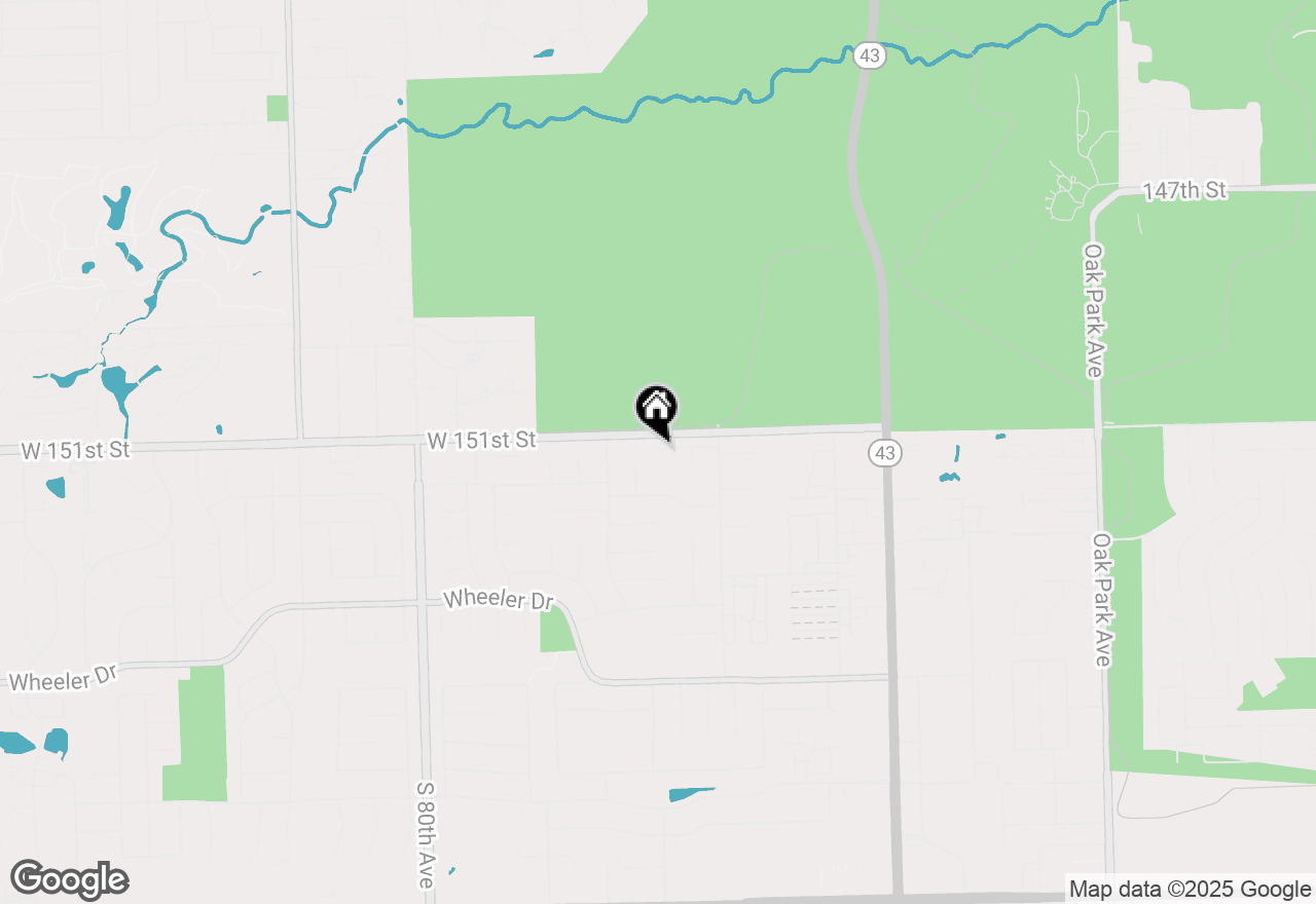 Map of 7555 W Willowood Court, Orland Park, IL 60462