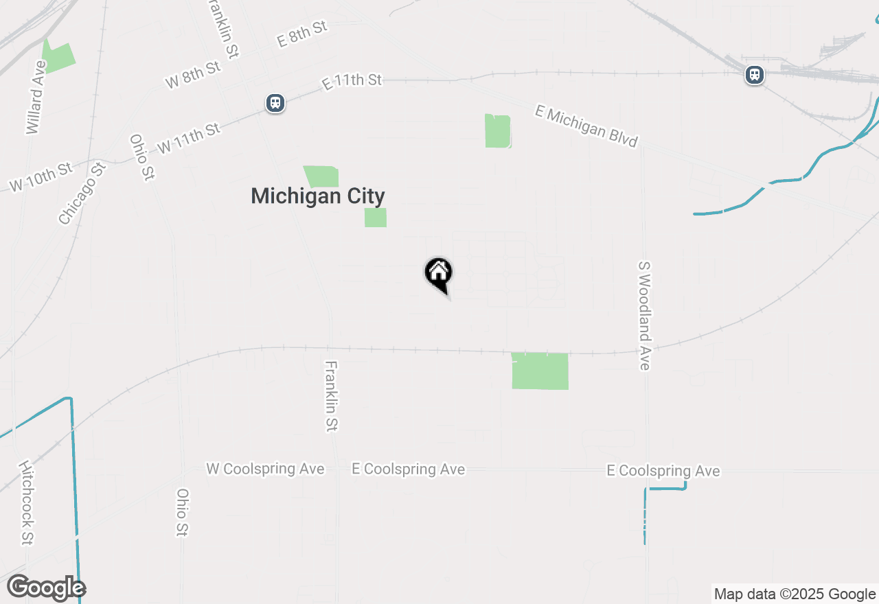 Map of 704 Greenwood Avenue, Michigan City, IN 46360