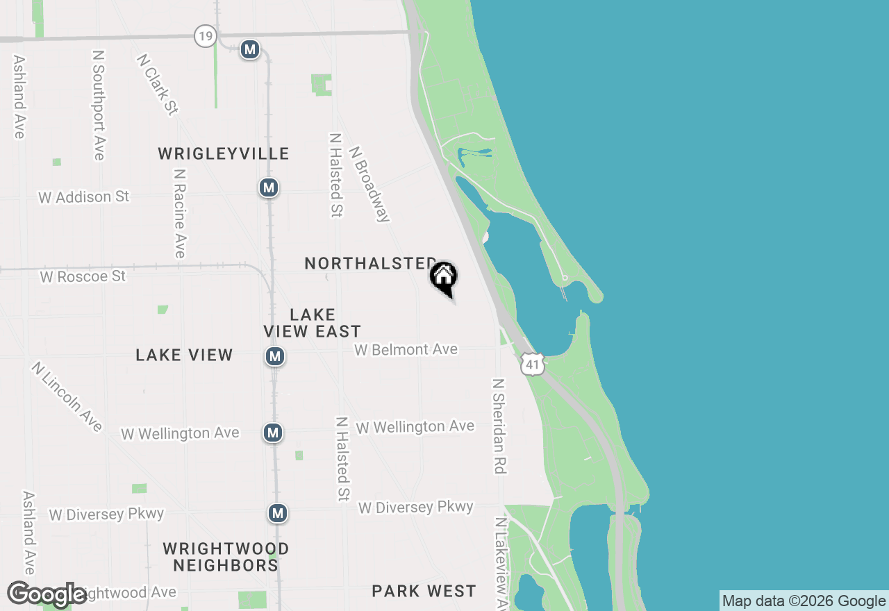 Map of 525 W Aldine Avenue #1E, Chicago, IL 60657