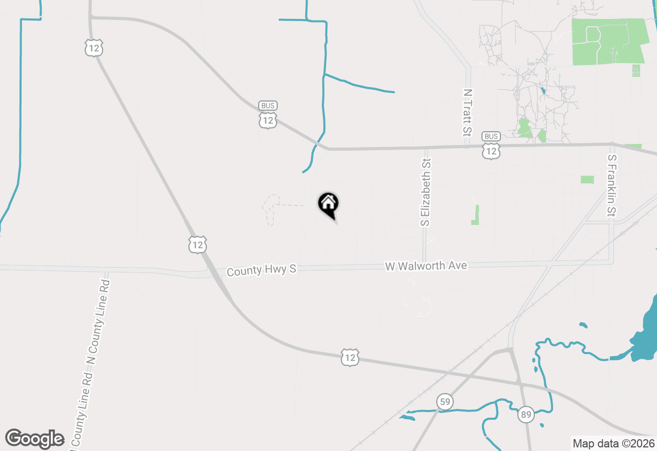 Map of 361 S Buckingham Blvd, Whitewater, WI 53190