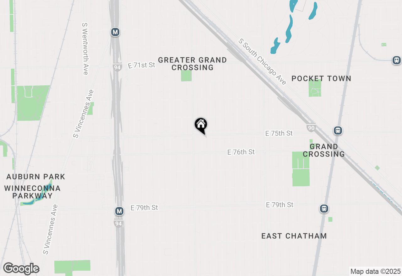 Map of 7506 S Vernon Avenue #3C, Chicago, IL 60619