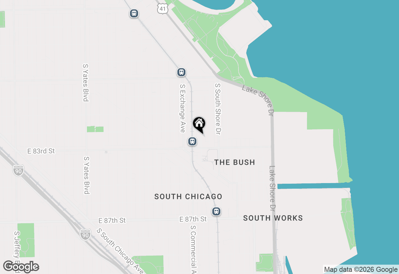 Map of 8220 S Houston Avenue, Chicago, IL 60617