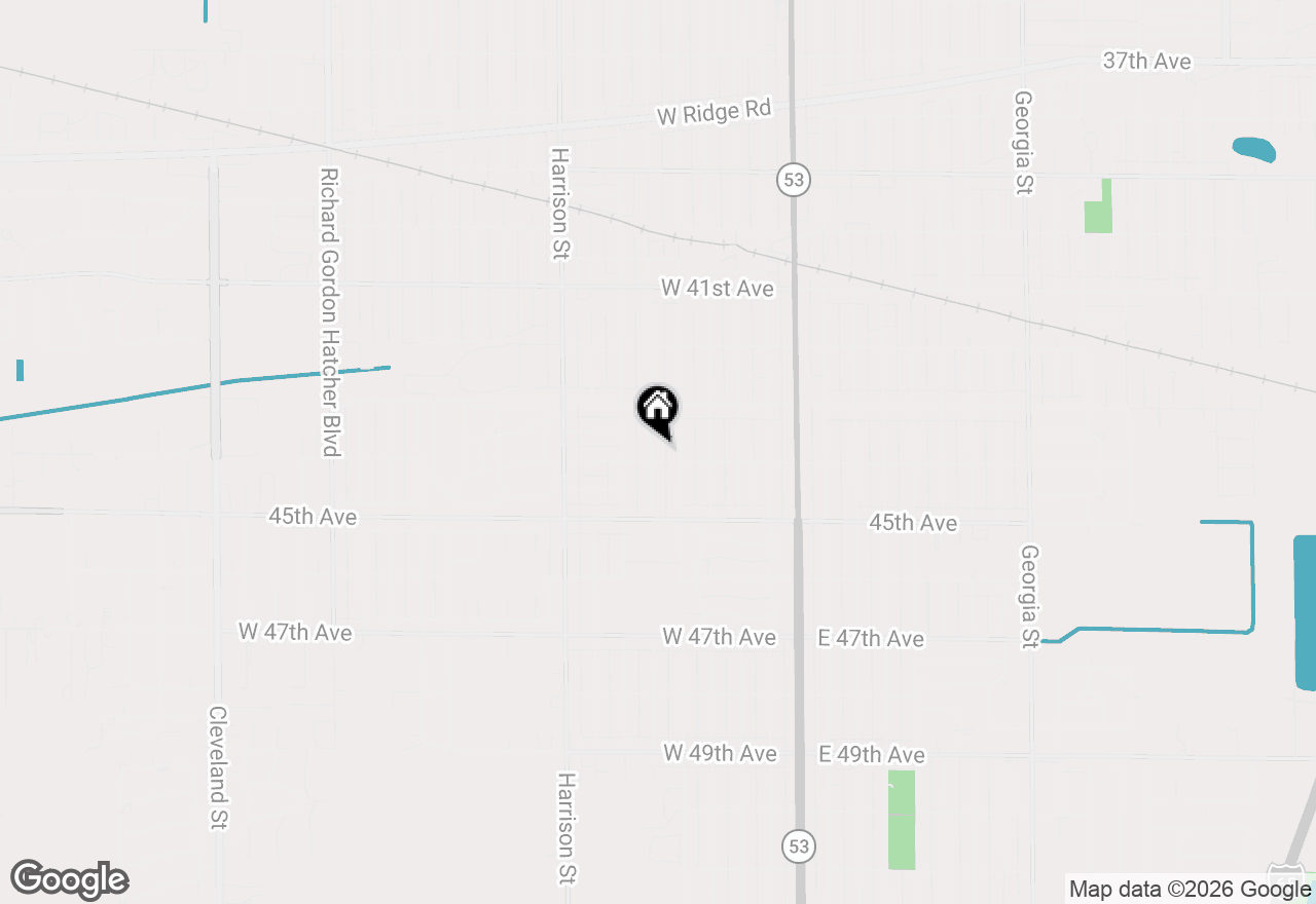 Map of 4383 Monroe Street, Gary, IN 46408