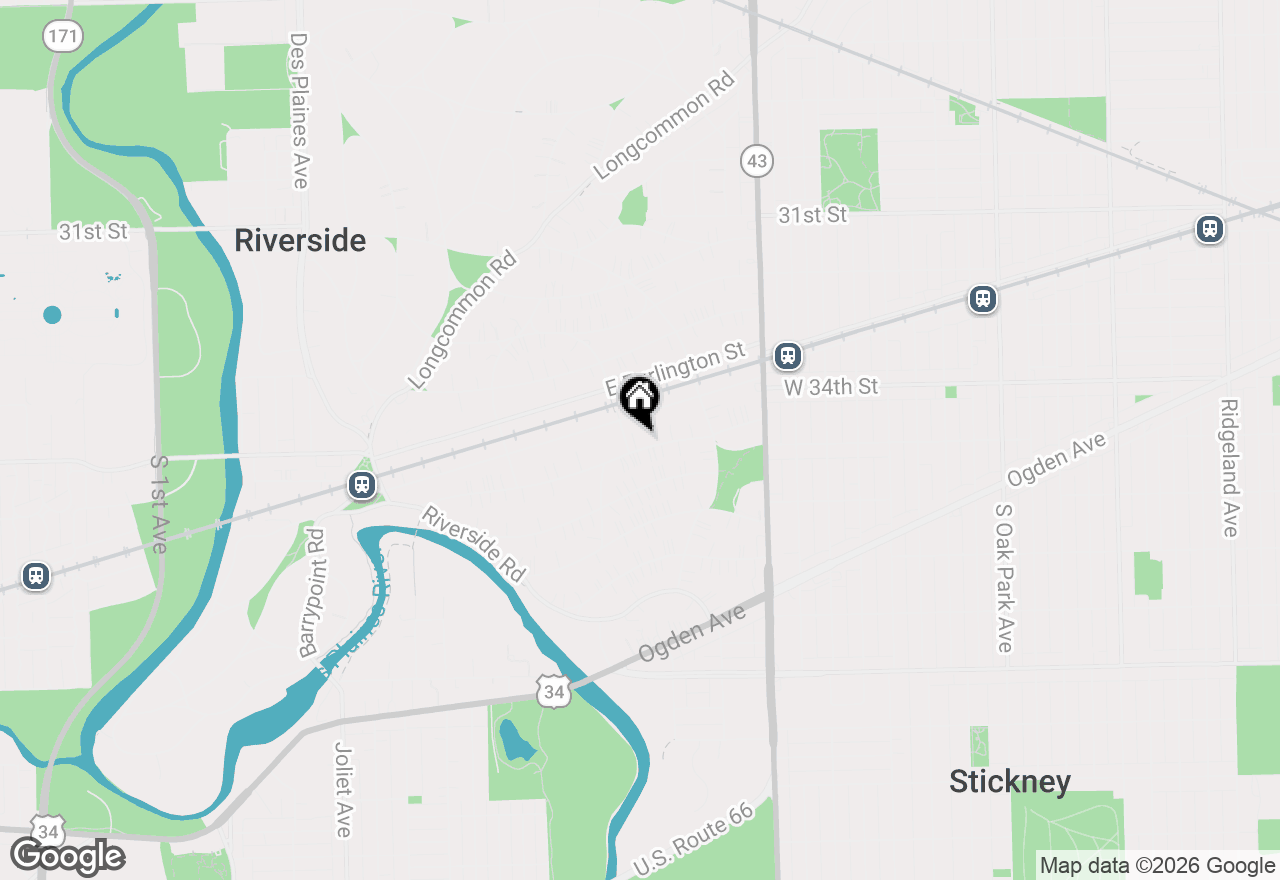 Map of 258 Lawton Road, Riverside, IL 60546