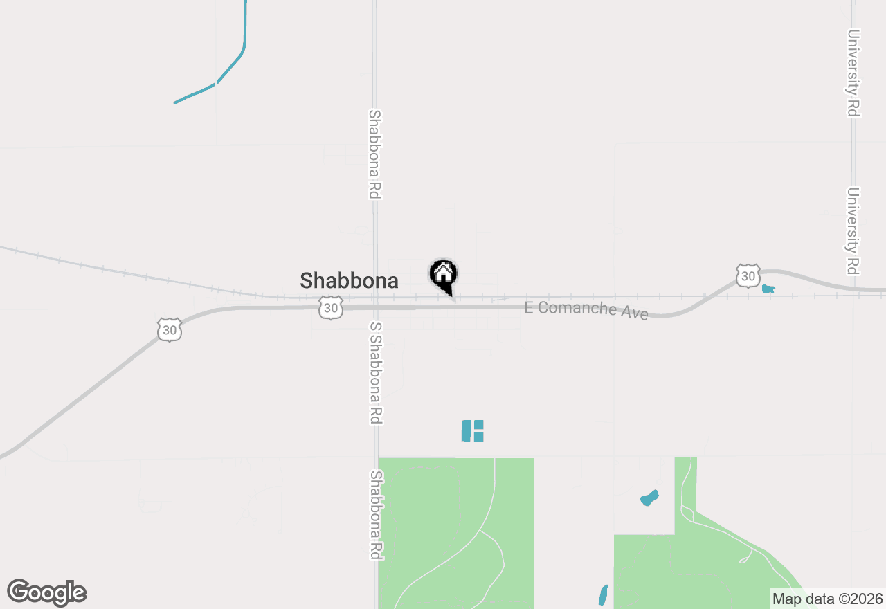 Map of 106 W Comanche Avenue, Shabbona, IL 60550