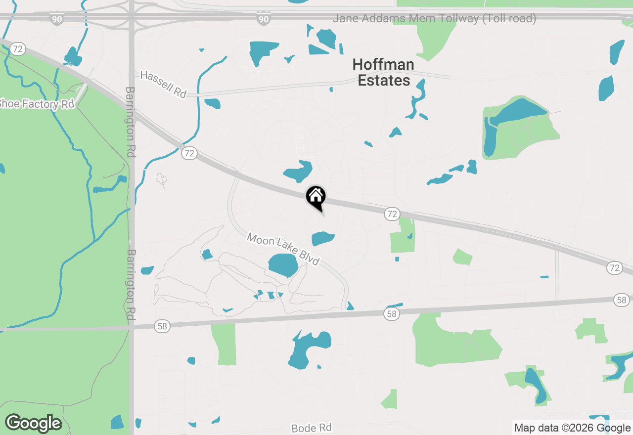 Map of 1970 Brookside Lane, Hoffman Estates, IL 60194