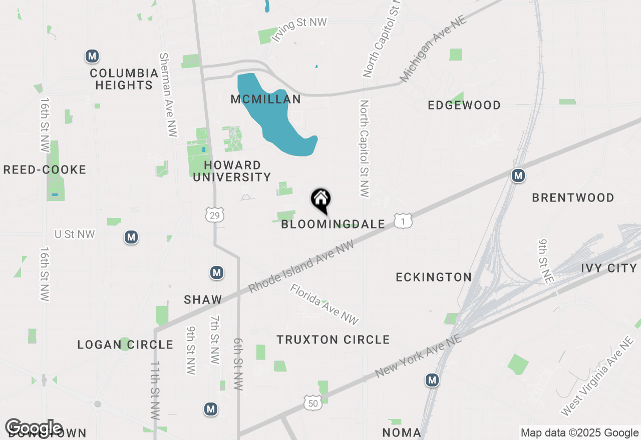 Map of 120 V Street Nw, Washington, DC 20001