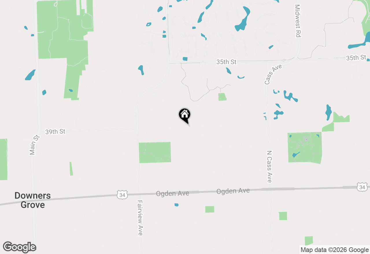 Map of 110 39th Street, Downers Grove, IL 60515