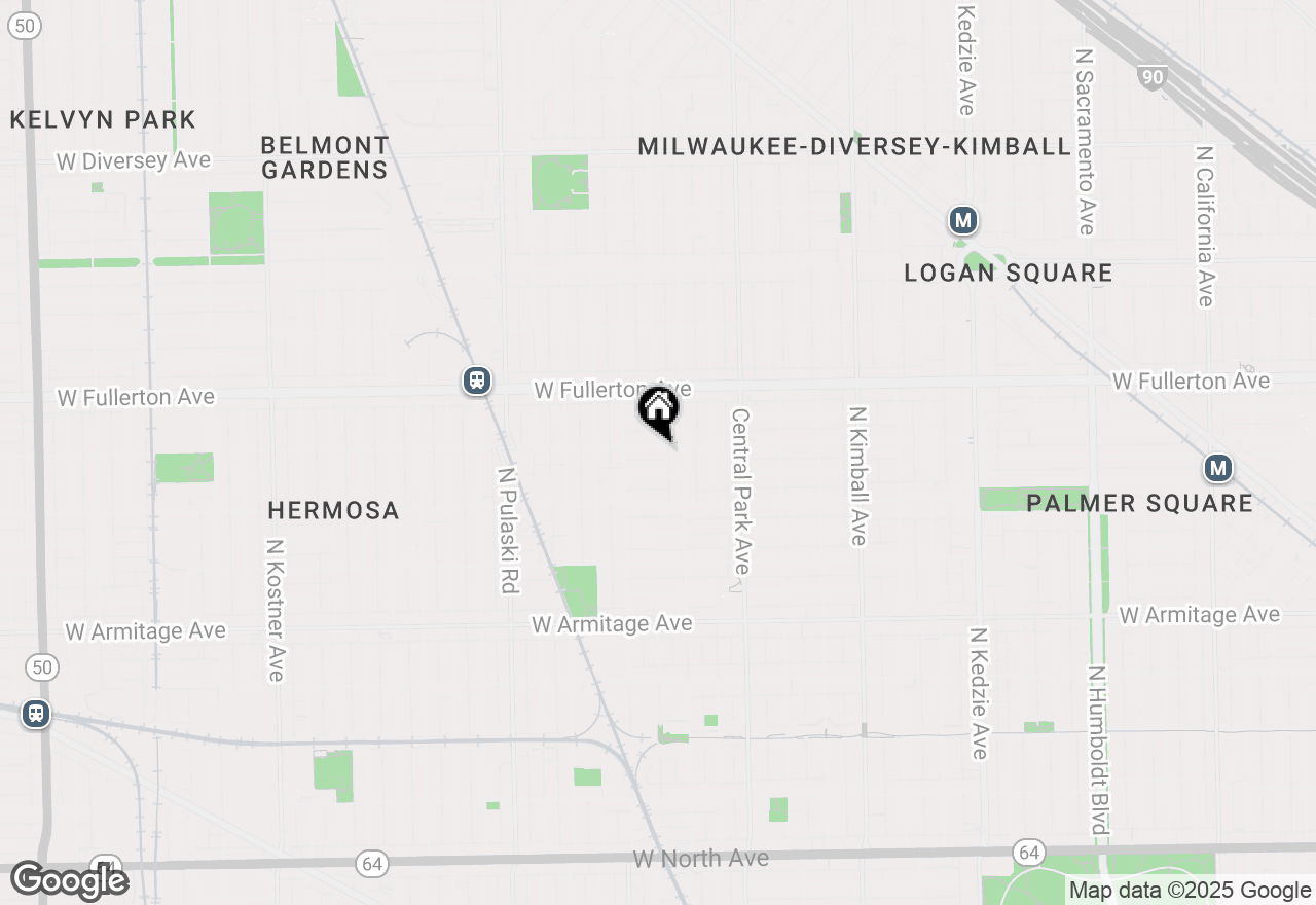 Map of 3721 W Belden Avenue #1, Chicago, IL 60647