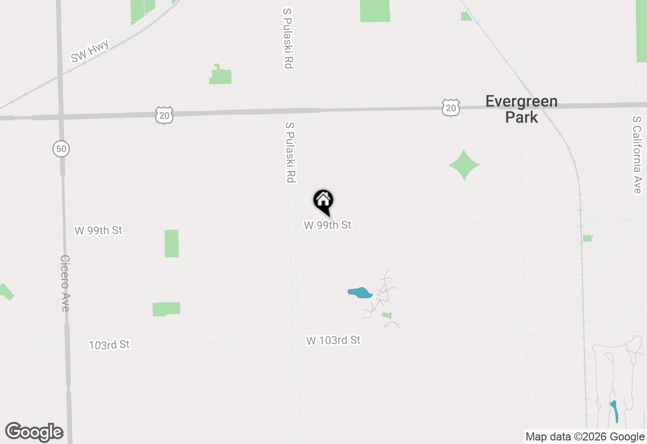Map of 3858 W 99th Street, Evergreen Park, IL 60805