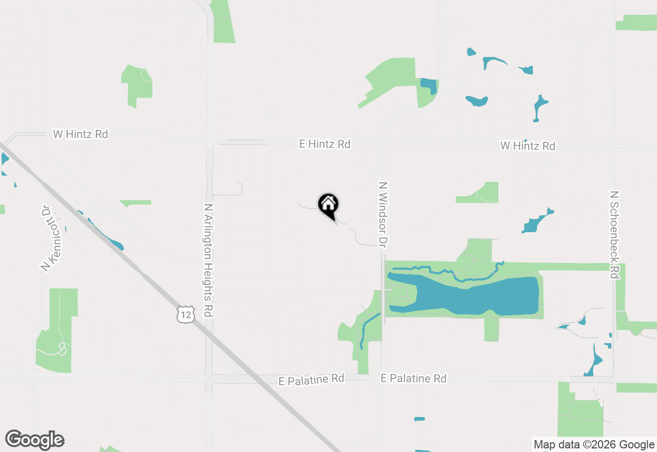 Map of 922 E Waverly Drive, Arlington Heights, IL 60004